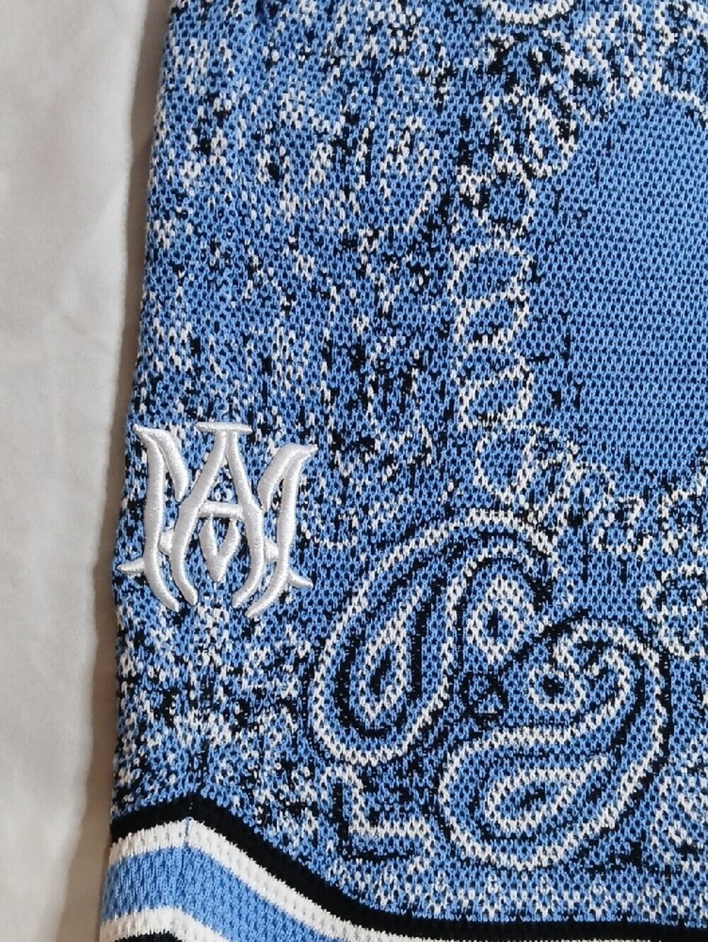 AMIRI Blue Bandana-Print Athletic Shorts - Picture 2 of 5